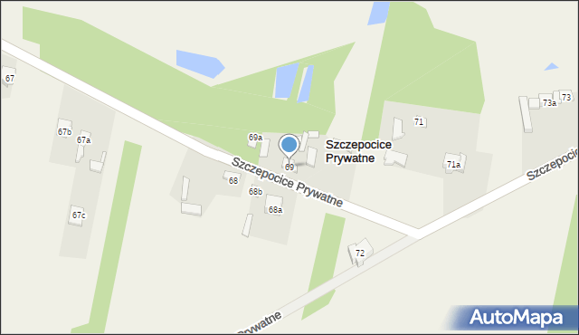 Szczepocice Rządowe, Szczepocice Rządowe, 69, mapa Szczepocice Rządowe