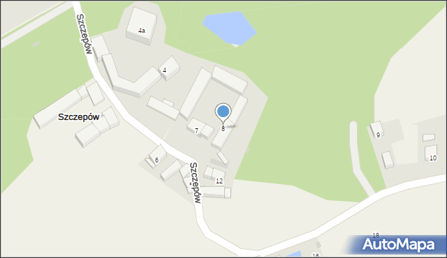 Szczepów, Szczepów, 8, mapa Szczepów