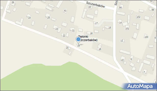 Szczerbaków, Szczerbaków, 19, mapa Szczerbaków