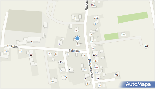 Szczerbice, Szkolna, 2, mapa Szczerbice