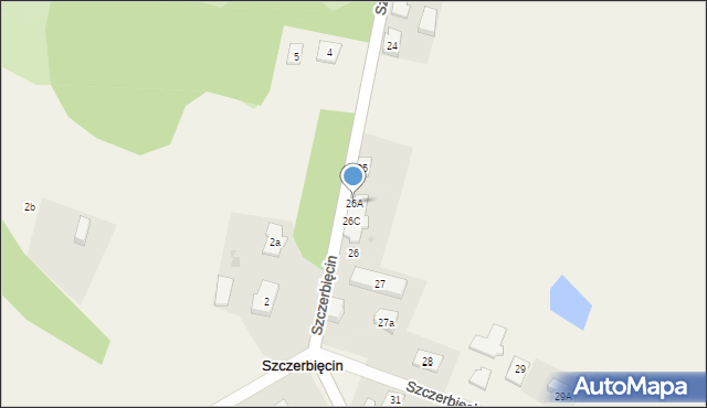Szczerbięcin, Szczerbięcin, 26A, mapa Szczerbięcin