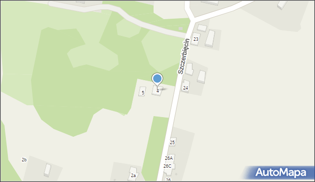 Szczerbięcin, Szczerbięcin, 4, mapa Szczerbięcin