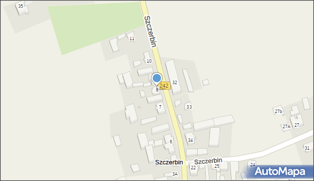 Szczerbin, Szczerbin, 8, mapa Szczerbin