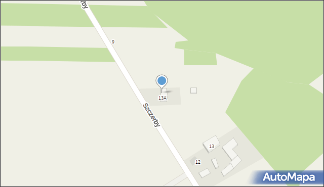 Szczerby, Szczerby, 13B, mapa Szczerby