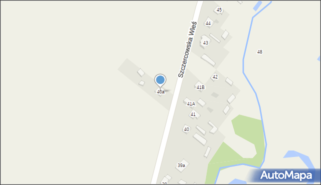 Szczercowska Wieś, Szczercowska Wieś, 40a, mapa Szczercowska Wieś