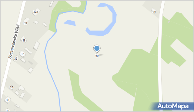 Szczercowska Wieś, Szczercowska Wieś, 50, mapa Szczercowska Wieś