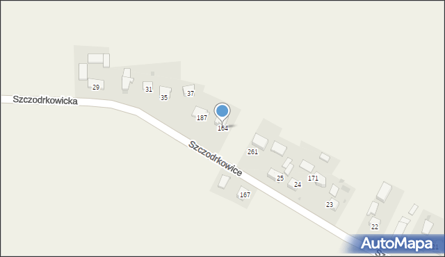 Szczodrkowice, Szczodrkowice, 164, mapa Szczodrkowice