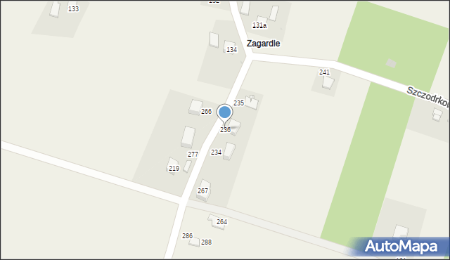 Szczodrkowice, Szczodrkowice, 236, mapa Szczodrkowice