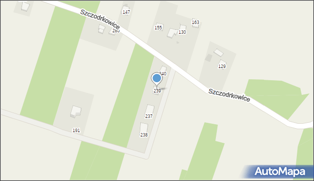 Szczodrkowice, Szczodrkowice, 239, mapa Szczodrkowice