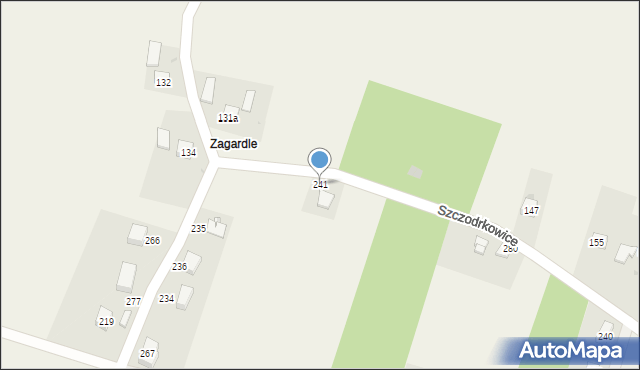 Szczodrkowice, Szczodrkowice, 241, mapa Szczodrkowice