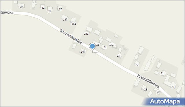 Szczodrkowice, Szczodrkowice, 299, mapa Szczodrkowice