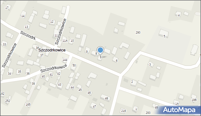 Szczodrkowice, Szczodrkowice, 7, mapa Szczodrkowice