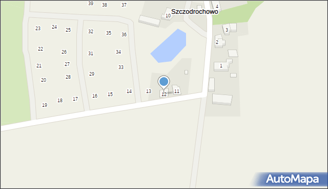 Szczodrochowo, Szczodrochowo, 12, mapa Szczodrochowo