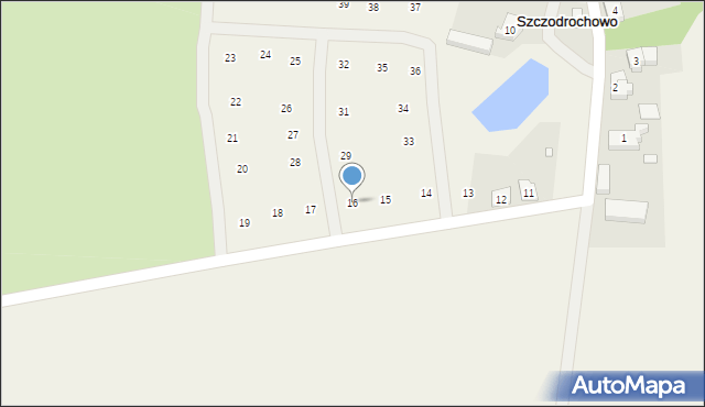 Szczodrochowo, Szczodrochowo, 16, mapa Szczodrochowo