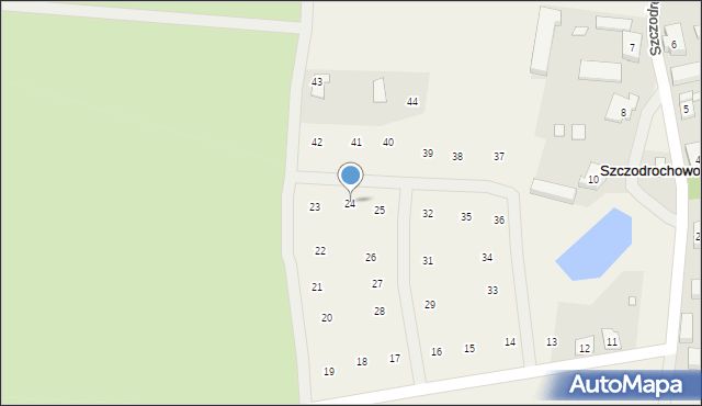 Szczodrochowo, Szczodrochowo, 24, mapa Szczodrochowo