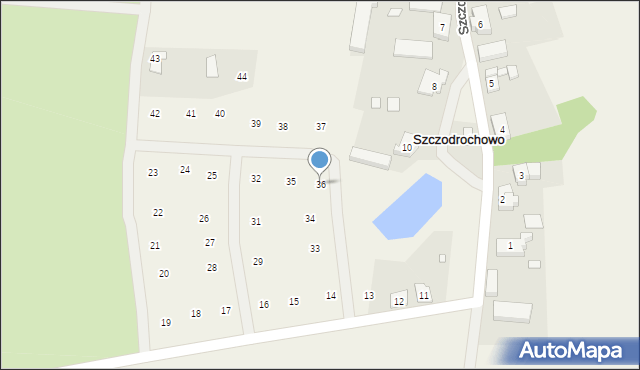 Szczodrochowo, Szczodrochowo, 36, mapa Szczodrochowo