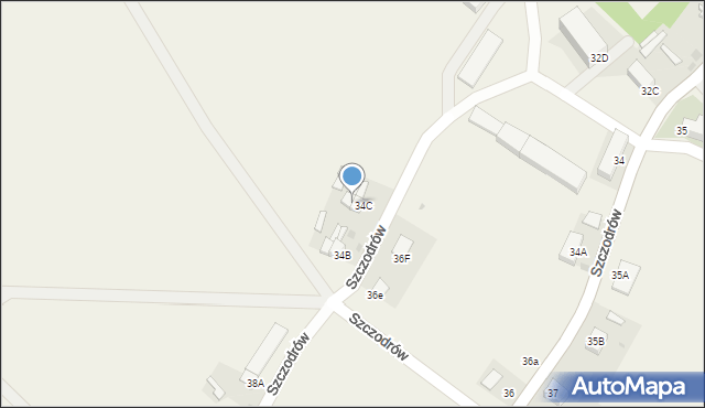 Szczodrów, Szczodrów, 34D, mapa Szczodrów