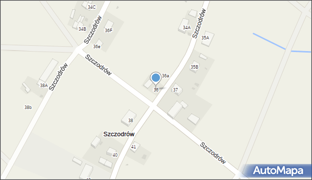 Szczodrów, Szczodrów, 36, mapa Szczodrów
