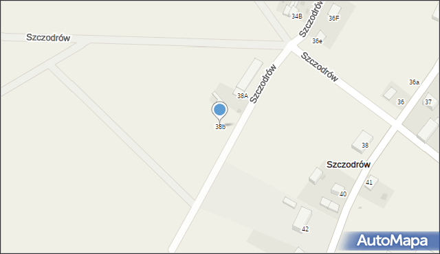 Szczodrów, Szczodrów, 38b, mapa Szczodrów