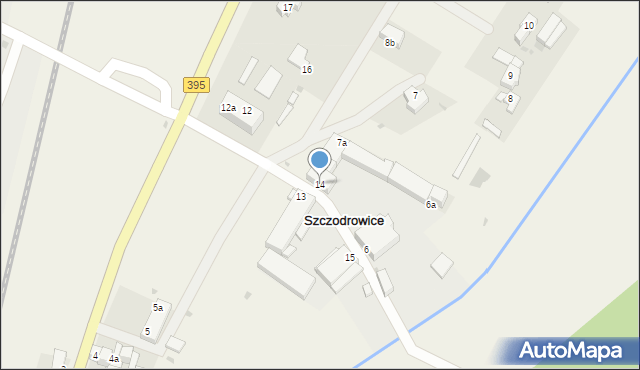 Szczodrowice, Szczodrowice, 14, mapa Szczodrowice