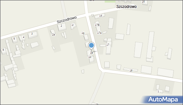 Szczodrowo, Szczodrowo, 1e, mapa Szczodrowo