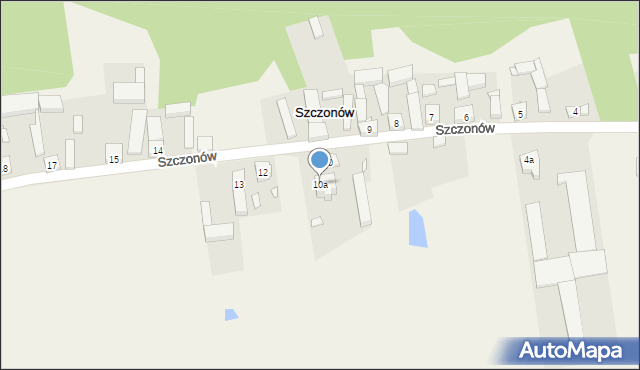 Szczonów, Szczonów, 10a, mapa Szczonów