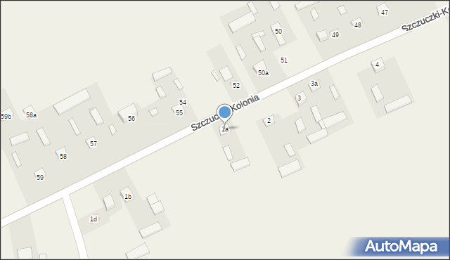 Szczuczki-Kolonia, Szczuczki-Kolonia, 1a, mapa Szczuczki-Kolonia