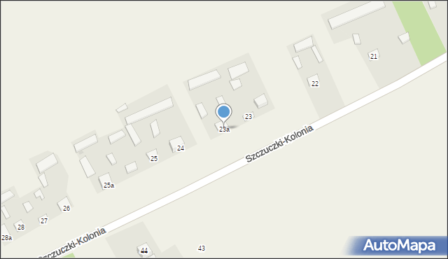 Szczuczki-Kolonia, Szczuczki-Kolonia, 23a, mapa Szczuczki-Kolonia