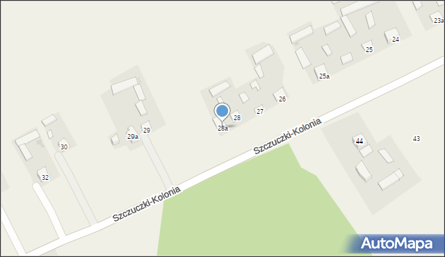 Szczuczki-Kolonia, Szczuczki-Kolonia, 28a, mapa Szczuczki-Kolonia