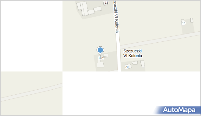 Szczuczki VI Kolonia, Szczuczki VI Kolonia, 12A, mapa Szczuczki VI Kolonia