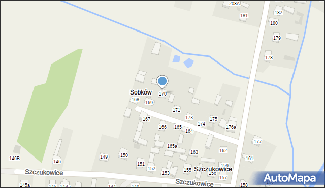 Szczukowice, Szczukowice, 170, mapa Szczukowice