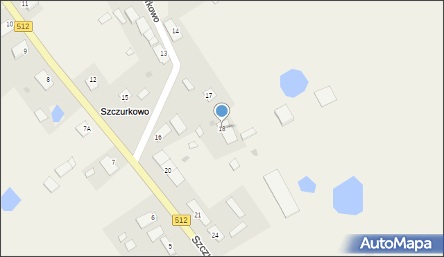 Szczurkowo, Szczurkowo, 18, mapa Szczurkowo