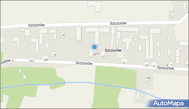 Szczurów, Szczurów, 13, mapa Szczurów
