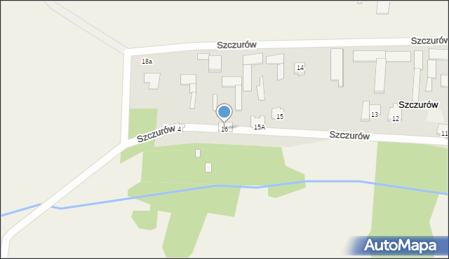 Szczurów, Szczurów, 16, mapa Szczurów