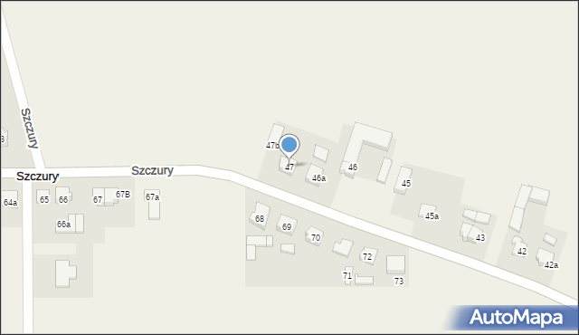 Szczury, Szczury, 47, mapa Szczury