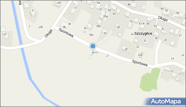 Szczyglice, Szczyglice, 17, mapa Szczyglice