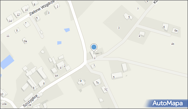 Szczyglice, Szczyglice, 1a, mapa Szczyglice