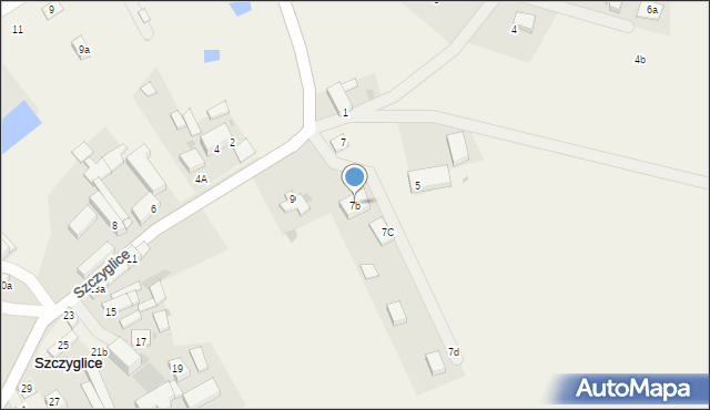 Szczyglice, Szczyglice, 7b, mapa Szczyglice