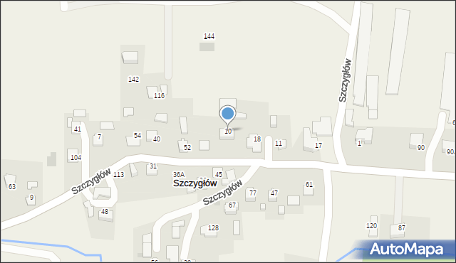 Szczygłów, Szczygłów, 10, mapa Szczygłów