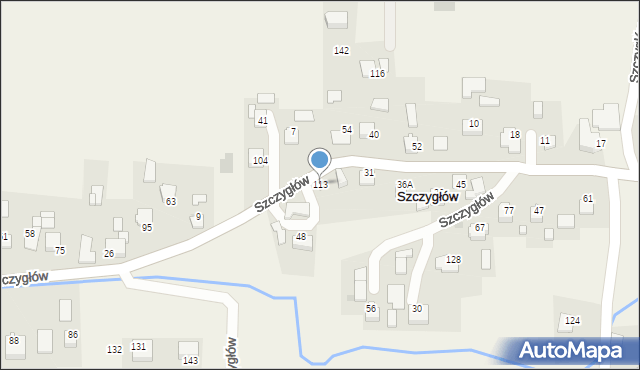 Szczygłów, Szczygłów, 113, mapa Szczygłów