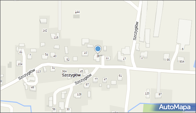 Szczygłów, Szczygłów, 18, mapa Szczygłów