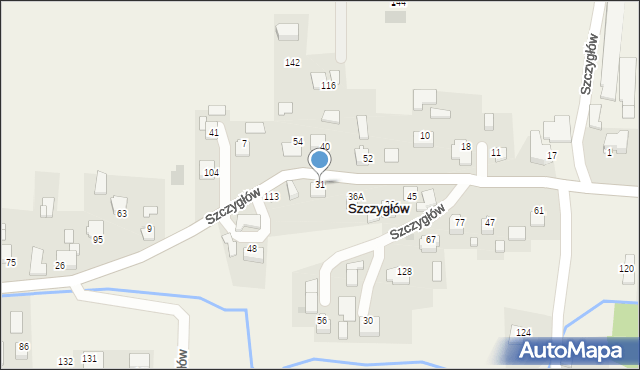 Szczygłów, Szczygłów, 31, mapa Szczygłów