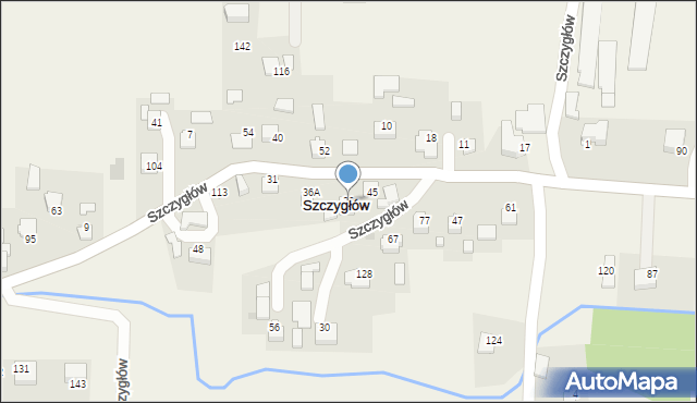Szczygłów, Szczygłów, 36, mapa Szczygłów