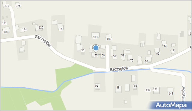Szczygłów, Szczygłów, 53, mapa Szczygłów