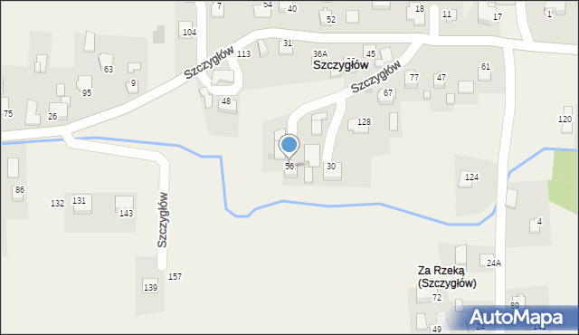 Szczygłów, Szczygłów, 56, mapa Szczygłów