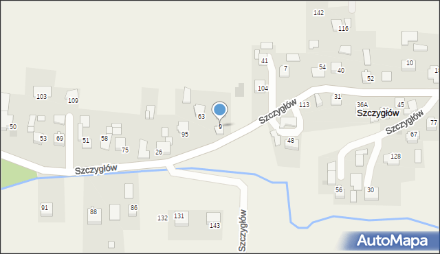 Szczygłów, Szczygłów, 9, mapa Szczygłów