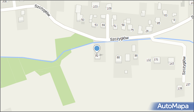 Szczygłów, Szczygłów, 91, mapa Szczygłów