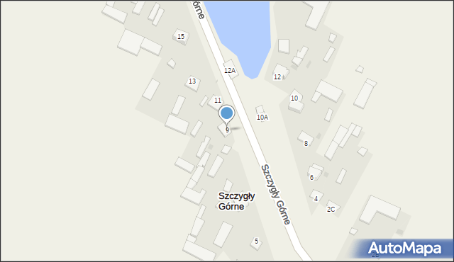 Szczygły Górne, Szczygły Górne, 9, mapa Szczygły Górne