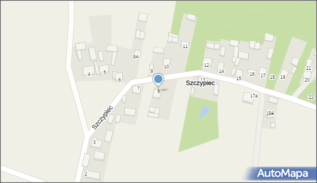 Szczypiec, Szczypiec, 8, mapa Szczypiec