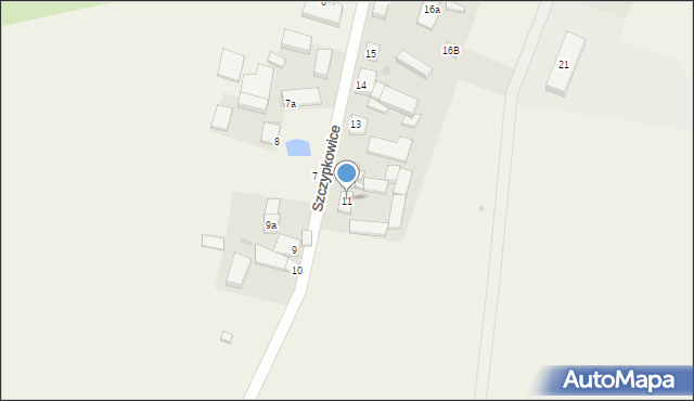 Szczypkowice, Szczypkowice, 11, mapa Szczypkowice